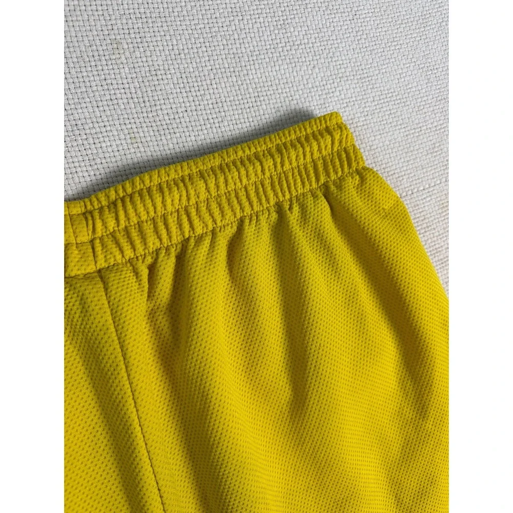 Jordan Men's Yellow Basketball Shorts Dri-FIT Athletic Gym Mesh Shorts Size L